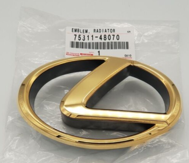 GENUINE LEXUS GOLD PLATED  LS430 RX300 RX330 RX350 GRILLE BADGE 75311-48070 image